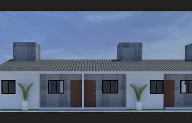 Imagem: A casa possui 2 Dormitórios, 1 Banheiro, 1 Vaga na garagem