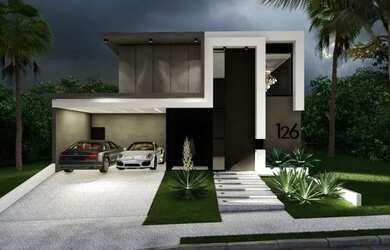 Imagem: A casa em condomínio possui 3 Dormitórios, 5 Banheiros, 4