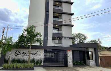 Imagem: O studio possui 1 Dormitório, 1 Banheiro e 28m² de Área e