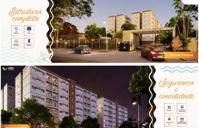 Imagem: O apartamento possui 2 Dormitórios, 2 Banheiros, 1 Vaga na