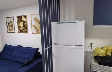 Imagem: O apartamento possui 1 Dormitório, 1 Banheiro, 1 Vaga na garagem