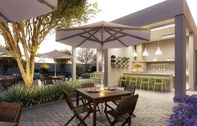 Imagem: O apartamento possui 2 Dormitórios, 1 Banheiro, 1 Vaga na garagem