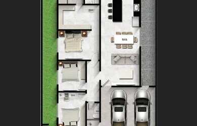 Imagem: A casa em condomínio possui 3 Dormitórios, 3 Banheiros, 2