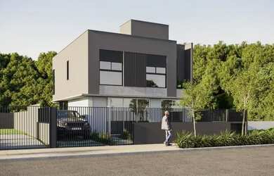 Imagem: A casa possui 4 Dormitórios, 4 Banheiros, 2 Vagas na garagem