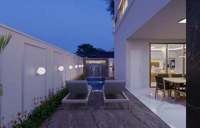 Imagem: A casa em condomínio possui 5 Dormitórios, 5 Banheiros, 2