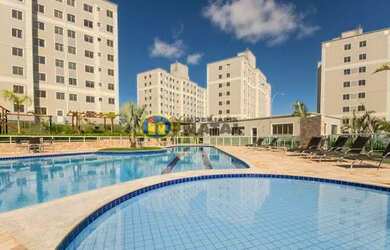 Imagem: O apartamento possui 2 Dormitórios, 1 Banheiro, 1 Vaga na garagem