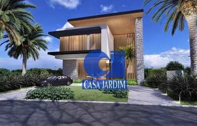 Imagem: A casa em condomínio possui 5 Dormitórios, 5 Banheiros, 5