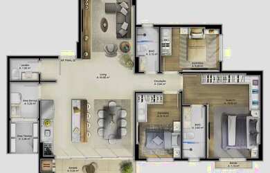 Imagem 12: Apartamento Novo à Venda no Bairro Fazenda em Itajaí/SC no Lotisa Classic...