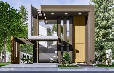 Imagem: A casa em condomínio possui 4 Dormitórios, 5 Banheiros e 4