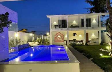 Imagem: A casa possui 5 Dormitórios, 5 Banheiros, 3 Vagas na garagem