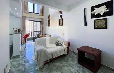 Imagem: O apartamento possui 1 Dormitório, 1 Banheiro, 1 Vaga na garagem