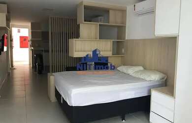 Imagem: O studio possui 1 Dormitório, 1 Banheiro, 1 Vaga na garagem