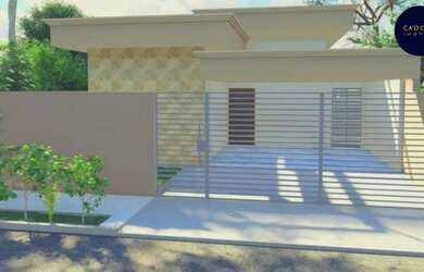 Imagem: A casa possui 3 Dormitórios, 2 Banheiros, 2 Vagas na garagem