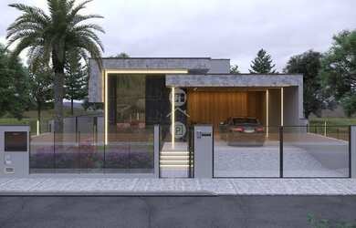 Imagem: A casa possui 3 Dormitórios, 2 Banheiros, 2 Vagas na garagem