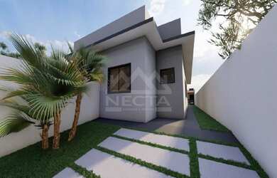 Imagem: A casa possui 3 Dormitórios, 1 Banheiro, 2 Vagas na garagem