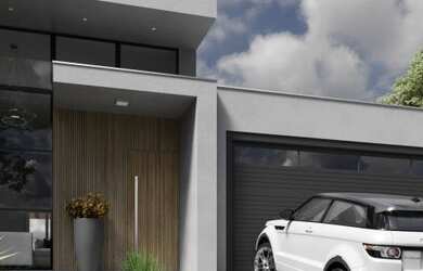 Imagem: A casa possui 3 Dormitórios, 2 Banheiros, 2 Vagas na garagem