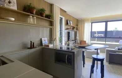 Imagem: O studio possui 1 Dormitório, 1 Banheiro, 1 Vaga na garagem