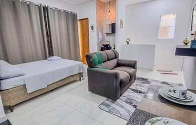 Imagem: O studioe possui 1 Dormitório, 1 Banheiro, 1 Vaga na garagem