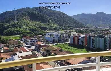 Imagem 2: Apartamento 1 quarto, com varanda, vista para o mar e serra - Jd. Aguapeú...