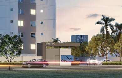 Imagem: O apartamento possui 2 Dormitórios, 1 Banheiro, 1 Vaga na garagem