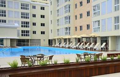 Imagem: O apartamento possui 1 Dormitório, 1 Banheiro, 1 Vaga na garagem