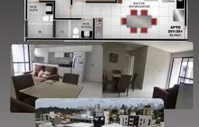 Imagem: O apartamento possui 2 Dormitórios, 2 Banheiros, 1 Vaga na