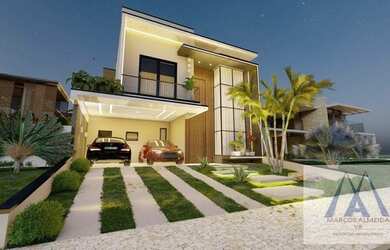 Imagem: A casa em condomínio possui 3 Dormitórios, 5 Banheiros, 208m²