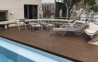 Imagem: O apartamento possui 1 Dormitório, 1 Banheiro, 1 Vaga na garagem