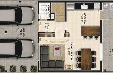 Imagem: A casa em condomínio possui 4 Dormitórios, 4 Banheiros, 2