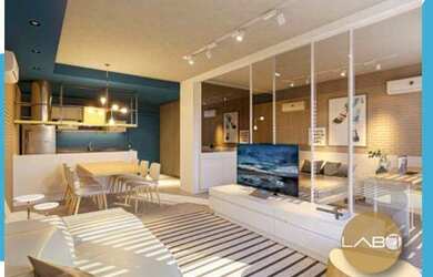 Imagem: O apartamento possui 1 Dormitório, 1 Banheiro, 1 Vaga na garagem