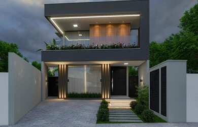 Imagem 16: Casa Contemporânea 4 suítes piscina em condomínio clube