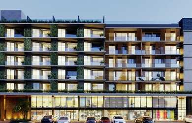 Imagem: O apartamento possui 1 Dormitório, 2 Banheiros, 1 Vaga na garagem