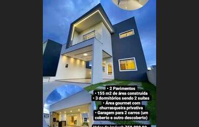 Imagem: A casa em condomínio possui 3 Dormitórios, 3 Banheiros, 2