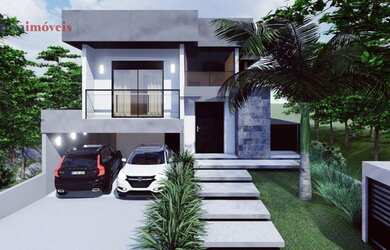 Imagem: A casa em condomínio possui 4 Dormitórios, 5 Banheiros, 4