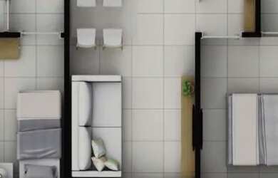 Imagem: O apartamento possui 2 Dormitórios, 2 Banheiros, 1 Vaga na