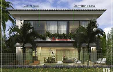 Imagem: A casa em condomínio possui 4 Dormitórios, 5 Banheiros, 5