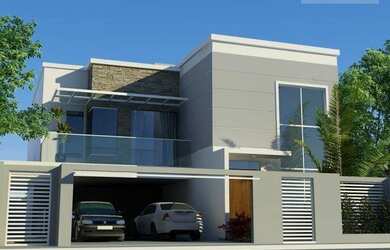 Imagem: A casa possui 4 Dormitórios, 5 Banheiros, 4 Vagas na garagem