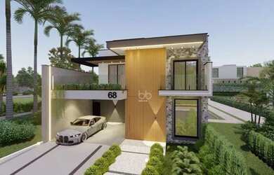 Imagem: A casa em condomínio possui 4 Dormitórios, 5 Banheiros, 4