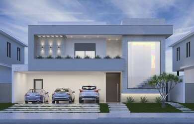 Imagem: A casa em condomínio possui 4 Dormitórios, 5 Banheiros, 5