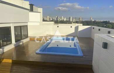 Imagem: O apartamento na cobertura possui 4 Dormitórios, 5 Banheiros