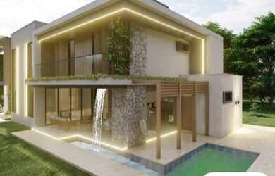 Imagem: A casa em condomínio possui 4 Dormitórios, 5 Banheiros, 2