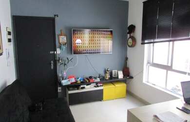 Imagem: O apartamento possui 1 Dormitório, 1 Banheiro, 1 Vaga na garagem