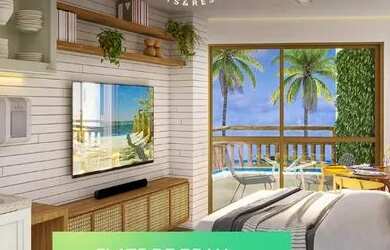 Imagem: O apartamento possui 1 Dormitório, 1 Banheiro, 1 Vaga na garagem