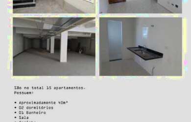 Imagem: O apartamento possui 2 Dormitórios, 1 Banheiro, 1 Vaga na garagem