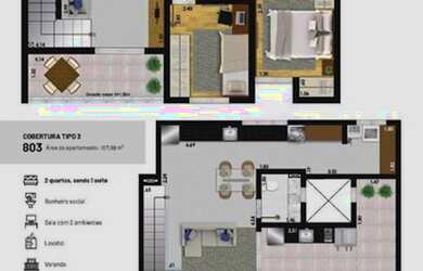 Imagem 10: Apartamento à venda, 50 m² por R$ 287.000,00 - Santa Catarina - Juiz...