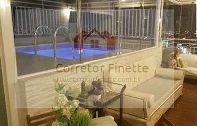 Imagem: O apartamento na cobertura possui 3 Dormitórios, 4 Banheiros