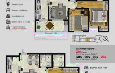 Imagem 7: Apartamento à venda, 50 m² por R$ 287.000,00 - Santa Catarina - Juiz...
