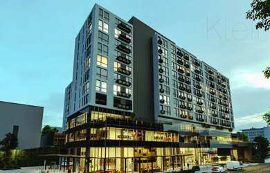 Imagem: O apartamento possui 1 Dormitório, 1 Banheiro, 1 Vaga na garagem