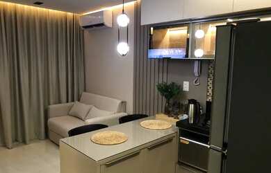 Imagem: O apartamento possui 1 Dormitório, 1 Banheiro, 1 Vaga na garagem