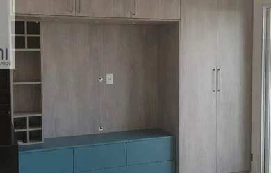 Imagem: O apartamento possui 1 Dormitório, 1 Banheiro, 1 Vaga na garagem